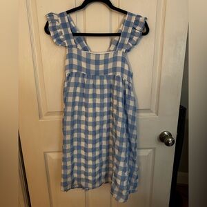 Adorable Blue and White Plaid  Dress
